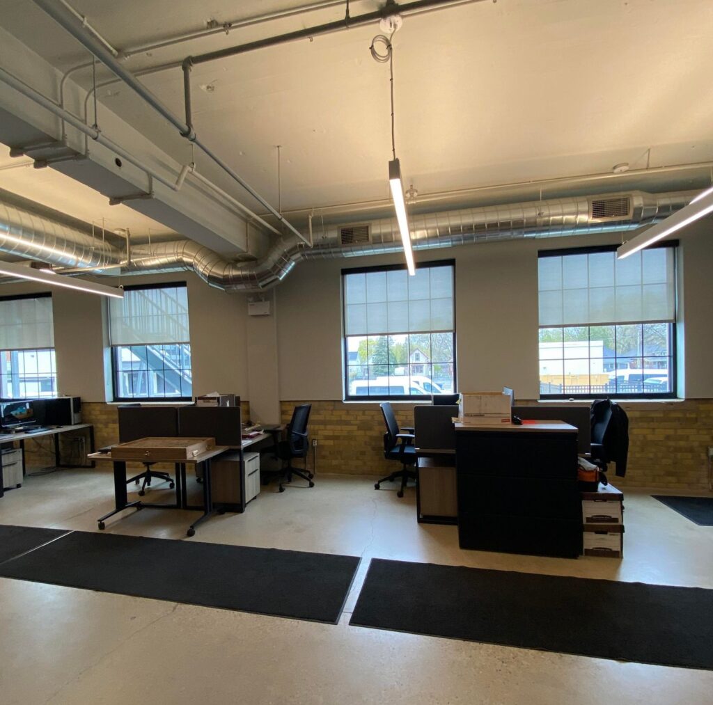 custom office window treatment install sheerweave